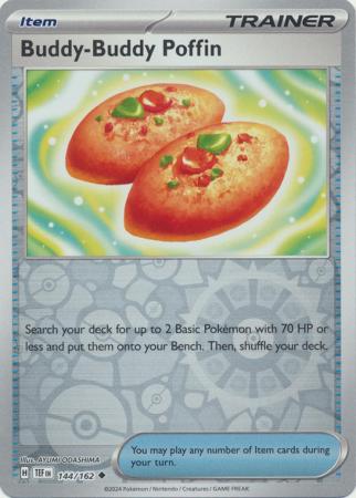 Scarlet & Violet: Temporal Forces: 144/162 - Buddy-Buddy Poffin - Uncommon Reverse Holo