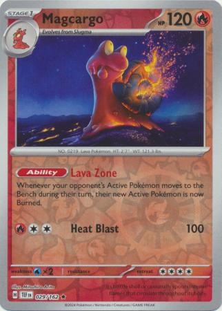 Scarlet & Violet: Temporal Forces: 029/162 - Magcargo - Holo Rare Reverse Holo