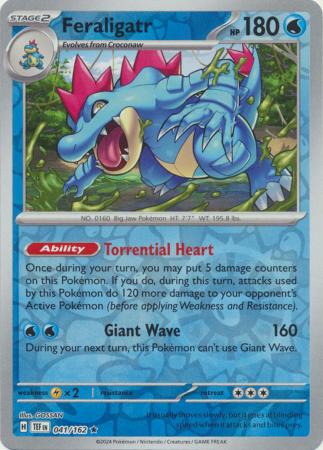 Scarlet & Violet: Temporal Forces: 041/162 - Feraligatr - Holo Rare Reverse Holo