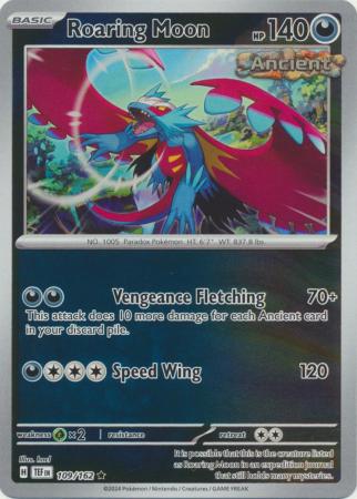 Scarlet & Violet: Temporal Forces: 109/162 - Roaring Moon - Holo Rare Reverse Holo