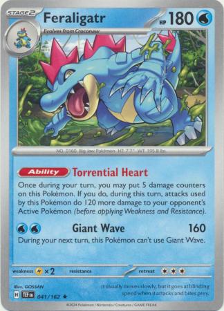 Scarlet & Violet: Temporal Forces: 041/162 - Feraligatr - Non-Holo Rare