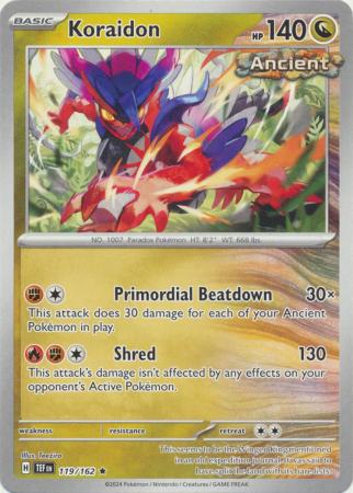 Scarlet & Violet: Temporal Forces: 119/162 Non - Koraidon - Holo Rare