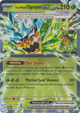 Scarlet & Violet: Twilight Masquerade : 025/167 - Teal Mask Ogerpon ex - Ultra Rare