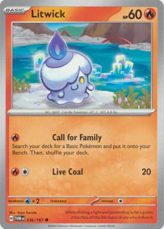 Scarlet & Violet: Twilight Masquerade : 036/167 - Litwick - Common