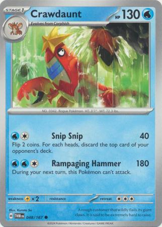 Scarlet & Violet: Twilight Masquerade : 048/167 - Crawdaunt - Common
