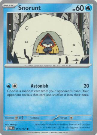 Scarlet & Violet: Twilight Masquerade : 051/167 - Snorunt  - Common