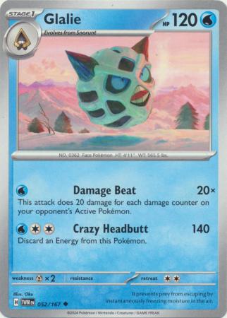Scarlet & Violet: Twilight Masquerade : 052/167 - Glalie - Uncommon