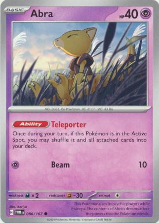 Scarlet & Violet: Twilight Masquerade : 080/167 - Abra - Common