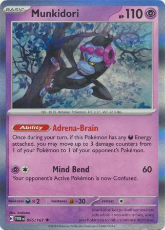 Scarlet & Violet: Twilight Masquerade : 095/167 - Munkidori - Holo Rare