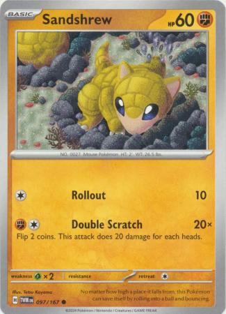 Scarlet & Violet: Twilight Masquerade : 097/167 - Sandshrew - Common