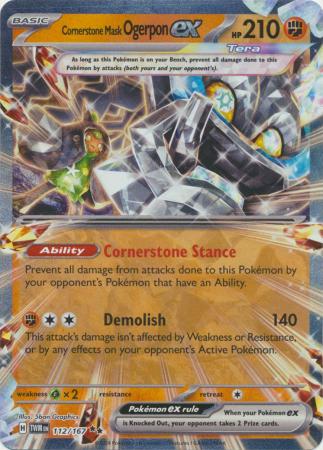 Scarlet & Violet: Twilight Masquerade : 112/167 - Cornerstone Mask Ogerpon ex - Ultra Rare