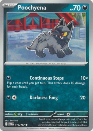 Scarlet & Violet: Twilight Masquerade : 113/167 - Poochyena - Common