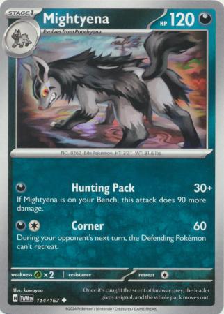 Scarlet & Violet: Twilight Masquerade : 114/167 - Mightyena - Uncommon