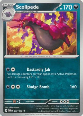 Scarlet & Violet: Twilight Masquerade : 117/167 - Scolipede - Uncommon