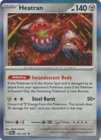 Scarlet & Violet: Twilight Masquerade : 123/167 - Heatran - Holo Rare