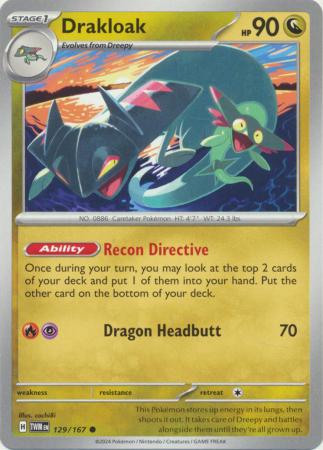 Scarlet & Violet: Twilight Masquerade : 129/167 - Drakloak - Common