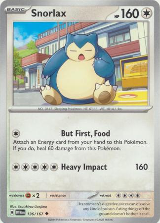 Scarlet & Violet: Twilight Masquerade :  136/167 - Snorlax - Uncommon