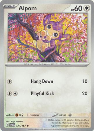 Scarlet & Violet: Twilight Masquerade : 137/167 - Aipom - Common