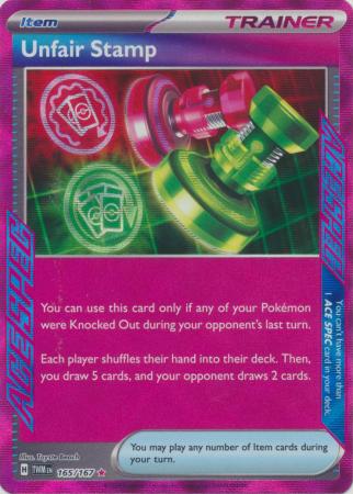 Scarlet & Violet: Twilight Masquerade : 165/167 - Unfair Stamp - Ace Rare