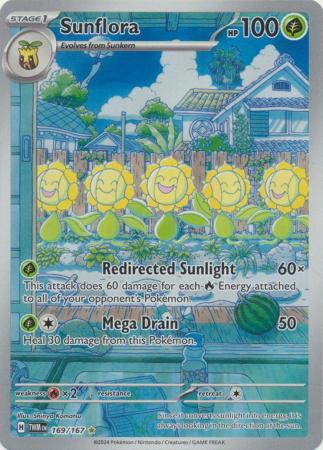 Scarlet & Violet: Twilight Masquerade : 169/167 - Sunflora - Illustration Rare