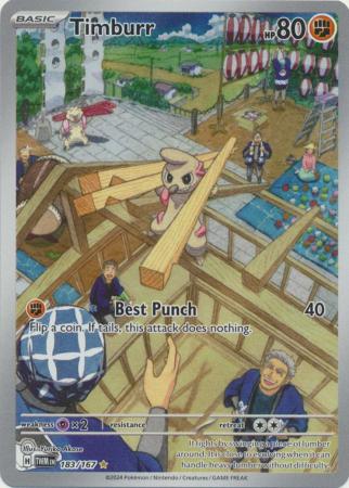 Scarlet & Violet: Twilight Masquerade : 183/167 - Timburr - Illustration Rare