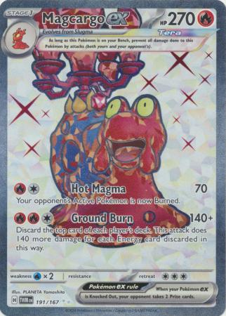 Scarlet & Violet: Twilight Masquerade : 191/167 - Magcargo ex - Full Art Secret Rare