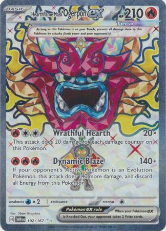 Scarlet & Violet: Twilight Masquerade : 192/167 - Hearthflame Mask Ogerpon ex - Full Art Secret Rare