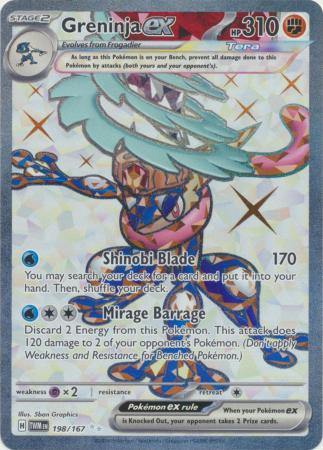 Scarlet & Violet: Twilight Masquerade : 198/167 - Greninja ex - Full Art Secret Rare