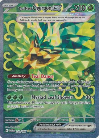 Scarlet & Violet: Twilight Masquerade : 211/167 - Teal Mask Ogerpon ex - Special Illustration Rare