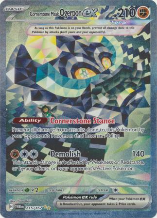 Scarlet & Violet: Twilight Masquerade : 215/167 - Cornerstone Mask Ogerpon ex - Special Illustration Rare