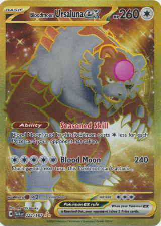 Scarlet & Violet: Twilight Masquerade : 222/167 - Bloodmoon Ursaluna ex - Gold Secret Rare