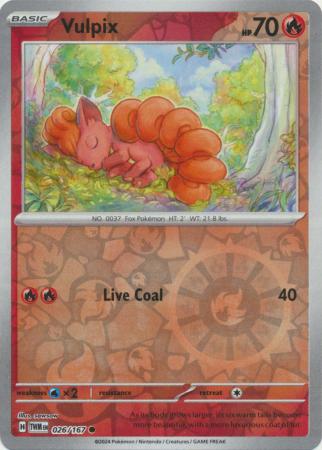 Scarlet & Violet: Twilight Masquerade : 026/167 - Vulpix - Common Reverse Holo