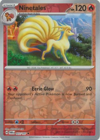 Scarlet & Violet: Twilight Masquerade : 027/167 - Ninetales - Common Reverse Holo