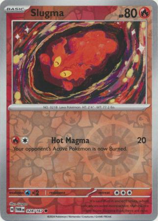 Scarlet & Violet: Twilight Masquerade : 028/167 - Slugma - Common Reverse Holo