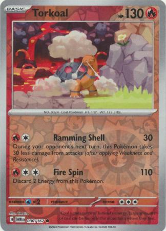 Scarlet & Violet: Twilight Masquerade : 030/167 - Torkoal - Common Reverse Holo