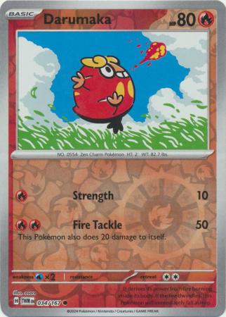 Scarlet & Violet: Twilight Masquerade : 034/167 - Darumaka - Common Reverse Holo