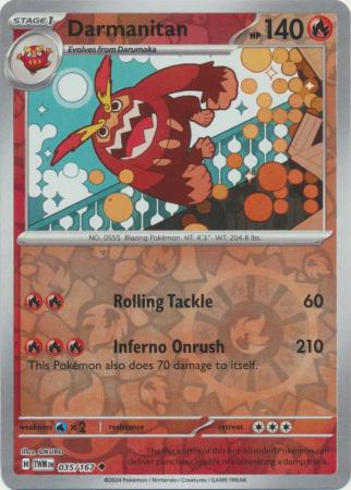 Scarlet & Violet: Twilight Masquerade : 035/167 - Darmanitan - Uncommon Reverse Holo