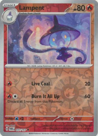 Scarlet & Violet: Twilight Masquerade : 037/167 - Lampent - Common Reverse Holo