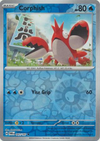 Scarlet & Violet: Twilight Masquerade : 047/167 - Corphish - Common Reverse Holo