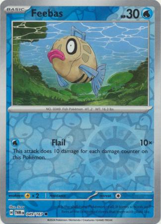 Scarlet & Violet: Twilight Masquerade : 049/167 - Feebas - Common Reverse Holo