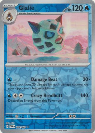 Scarlet & Violet: Twilight Masquerade : 052/167 - Glalie - Uncommon Reverse Holo