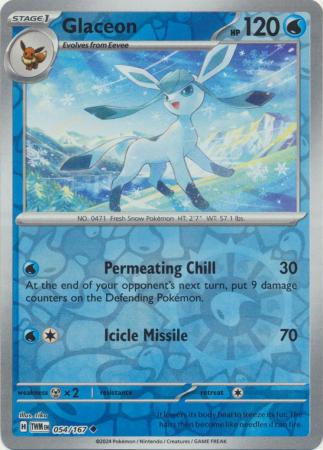 Scarlet & Violet: Twilight Masquerade : 054/167 - Glaceon - Uncommon Reverse Holo