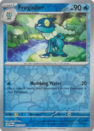 Scarlet & Violet: Twilight Masquerade : 057/167 - Frogadier - Common Reverse Holo