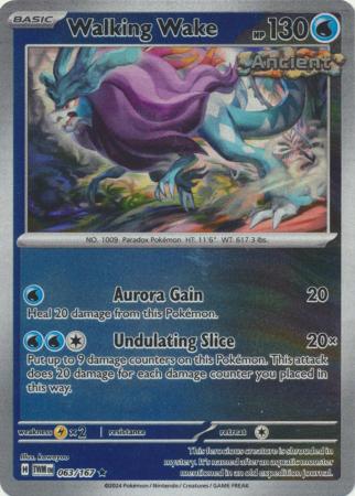 Scarlet & Violet: Twilight Masquerade : 063/167 - Walking Wake - Holo Rare Reverse Holo