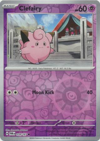 Scarlet & Violet: Twilight Masquerade : 078/167 - Clefairy - Common Reverse Holo