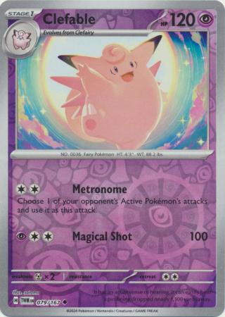 Scarlet & Violet: Twilight Masquerade : 079/167 - Clefable - Uncommon Reverse Holo