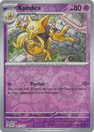 Scarlet & Violet: Twilight Masquerade : 081/167 - Kadabra - Common Reverse Holo