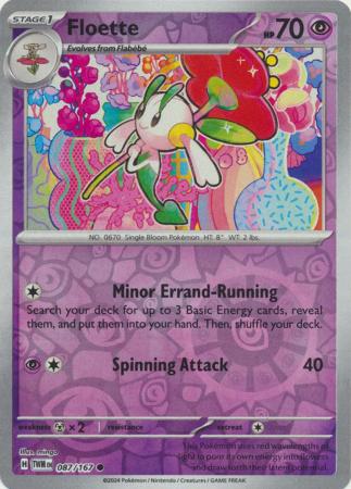 Scarlet & Violet: Twilight Masquerade : 087/167 - Floette - Common Reverse Holo