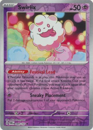 Scarlet & Violet: Twilight Masquerade : 089/167 - Swirlix- Common Reverse Holo