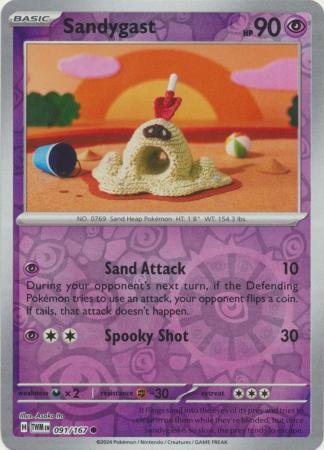 Scarlet & Violet: Twilight Masquerade : 091/167 - Sandygast - Common Reverse Holo